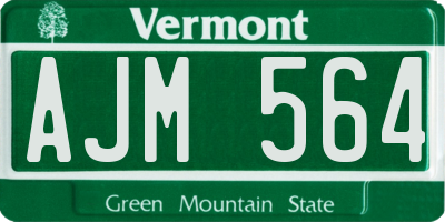 VT license plate AJM564