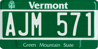 VT license plate AJM571
