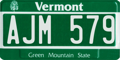 VT license plate AJM579