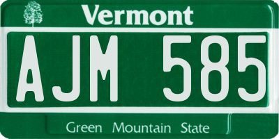 VT license plate AJM585