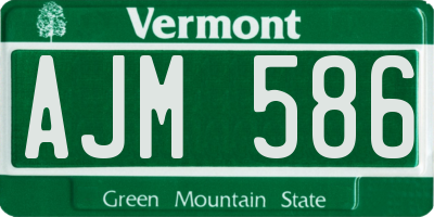 VT license plate AJM586
