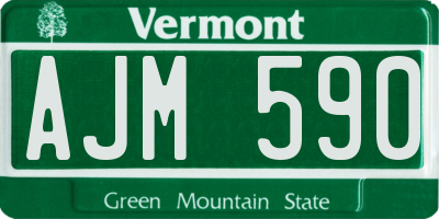VT license plate AJM590