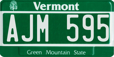 VT license plate AJM595