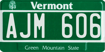 VT license plate AJM606