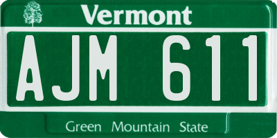 VT license plate AJM611
