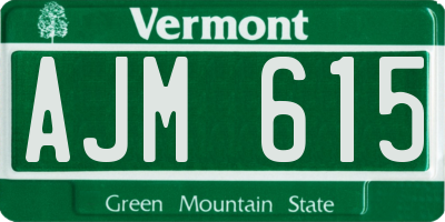 VT license plate AJM615