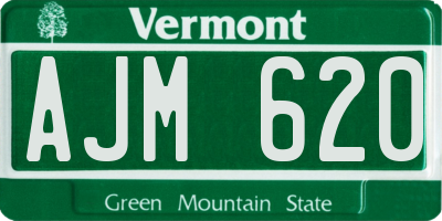 VT license plate AJM620