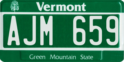 VT license plate AJM659