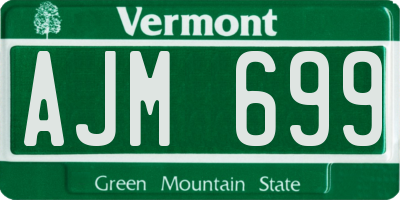 VT license plate AJM699