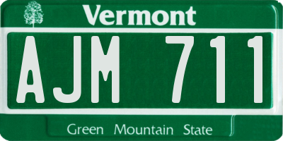 VT license plate AJM711