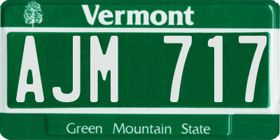 VT license plate AJM717