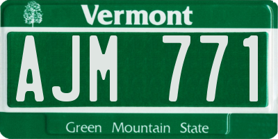 VT license plate AJM771