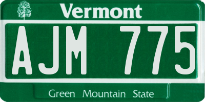 VT license plate AJM775