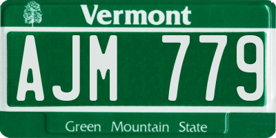 VT license plate AJM779
