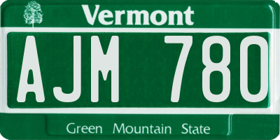 VT license plate AJM780