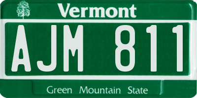 VT license plate AJM811