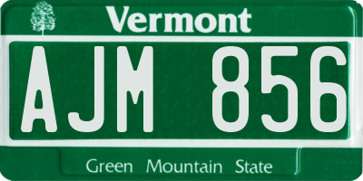 VT license plate AJM856