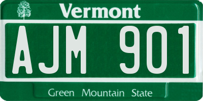 VT license plate AJM901