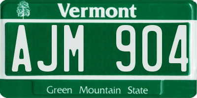 VT license plate AJM904