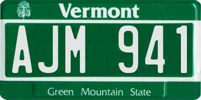 VT license plate AJM941