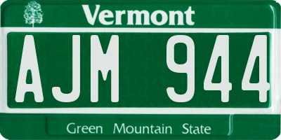 VT license plate AJM944