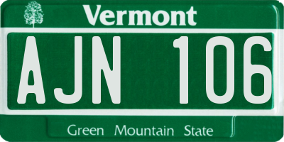 VT license plate AJN106