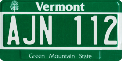 VT license plate AJN112