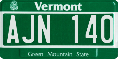 VT license plate AJN140
