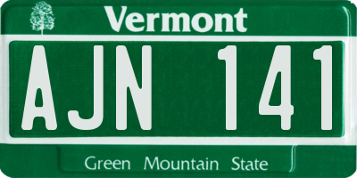 VT license plate AJN141