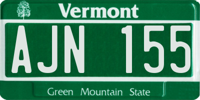 VT license plate AJN155