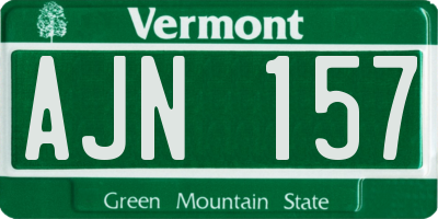 VT license plate AJN157