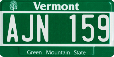 VT license plate AJN159