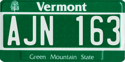 VT license plate AJN163