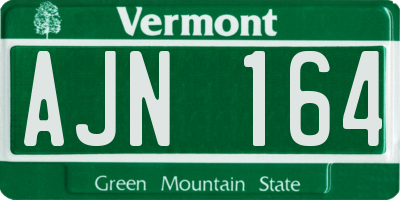 VT license plate AJN164