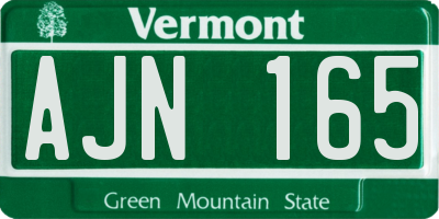 VT license plate AJN165