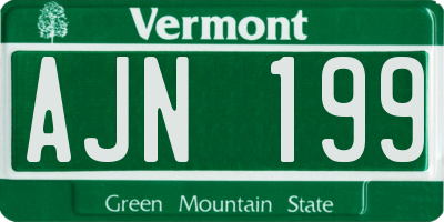 VT license plate AJN199