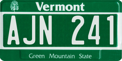 VT license plate AJN241