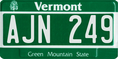 VT license plate AJN249