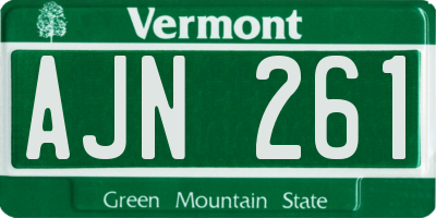 VT license plate AJN261