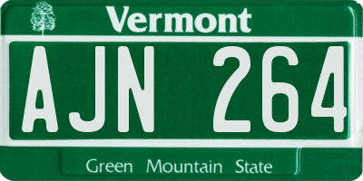 VT license plate AJN264