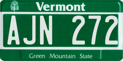 VT license plate AJN272