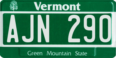 VT license plate AJN290