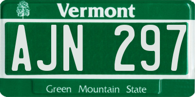 VT license plate AJN297