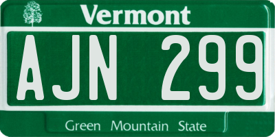 VT license plate AJN299
