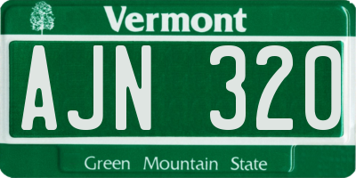 VT license plate AJN320