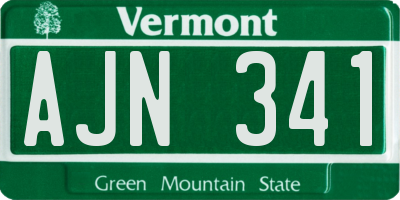 VT license plate AJN341