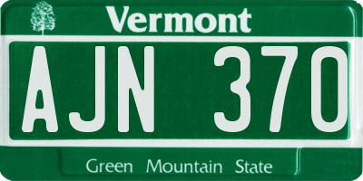 VT license plate AJN370