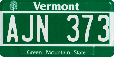 VT license plate AJN373