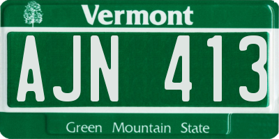 VT license plate AJN413