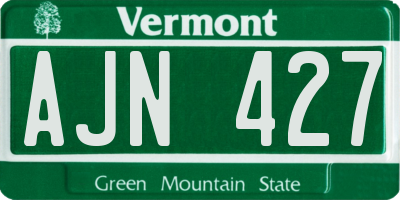 VT license plate AJN427
